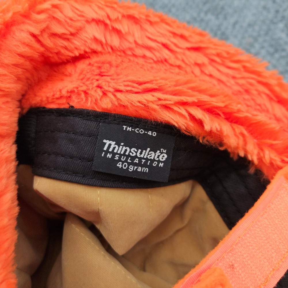 Vintage Cabela's Men's Large Orange Gore-Tex Thinsulate Trapper Hat Hunting Cap - Picture 9 of 9